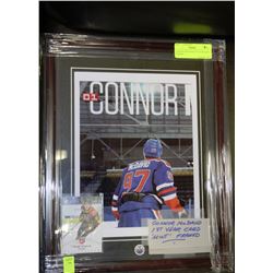 CONNOR MCDAVID 1ST YEAR CARD FRAMED