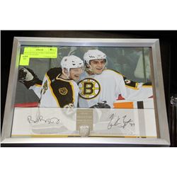BRAD BOYES & PATRICE BERGERON FRAMED SIGNED