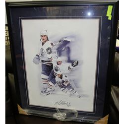 EDMONTON OILERS COMRIE SIGNED PAINTING AND
