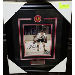 STAN MIKITA FRAMED SIGNED PICTURE