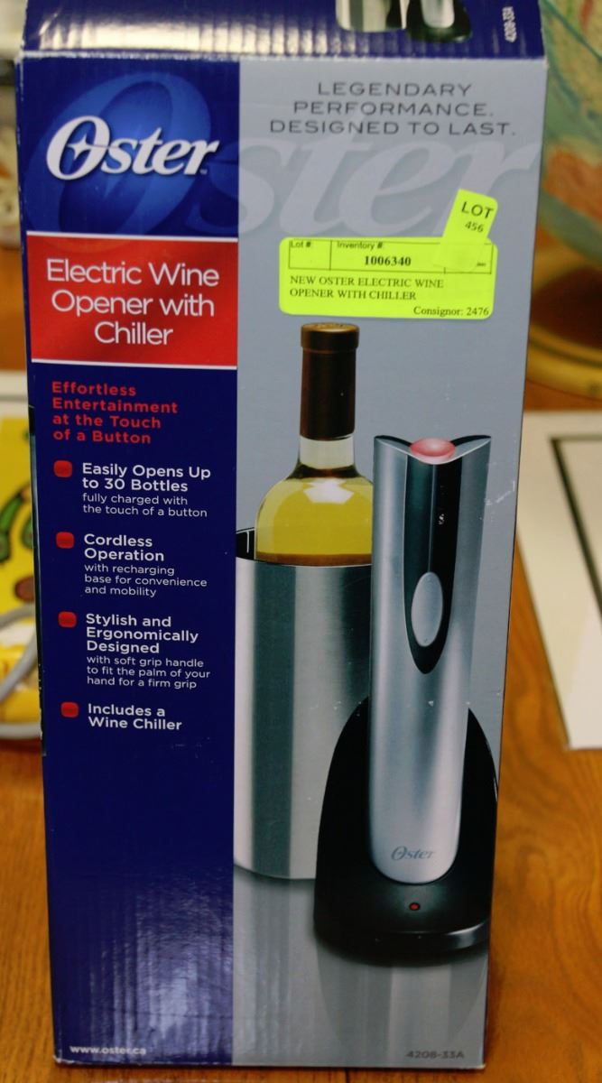 NEW OSTER ELECTRIC WINE OPENER WITH CHILLER