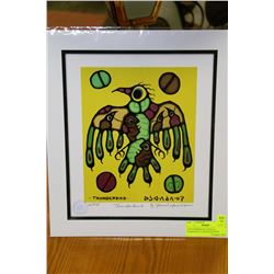 THUNDERBIRD BY NORVAL MORRISSEAU LIMITED,SIGNED