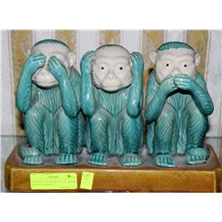 "SEE NO EVIL, HEAR NO EVIL, SPEAK NO EVIL" MONKEY