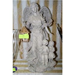 ANGEL & CHILDREN CANDLE HOLDER STATUETTE