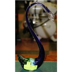 MULTI COLOURED ART GLASS SWAN
