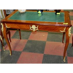 EGYPTAIN MADE ORNATE DESK WITH LEATHER TOP INSERT