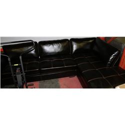 NEW BLACK LEATHERETTE L SHAPE SECTIONAL