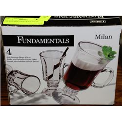 MILAN 4-PIECE BEVERAGE MUGS