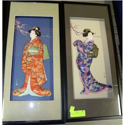JAPANESE GEISHA SHADOW BOX X2