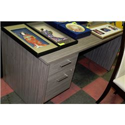 NEW OFFICE DESK WITH BUILT IN 2 DRAWER FILER
