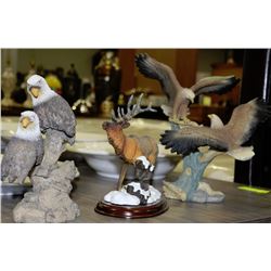 SET OF 3 NATURE ORNAMENTS