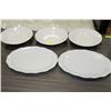 Image 1 : THREE LARGE WHITE SERVING BOWLS & TWO PLATTERS