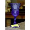 Image 1 : COBALT BLUE GOBLET WITH 18TH CENTURY FIGURE