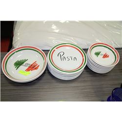 18 PIECE MATCHING PASTA DISH SET