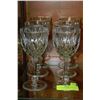 Image 1 : ESTATE SET OF 6 CRYSTAL GOBLETS