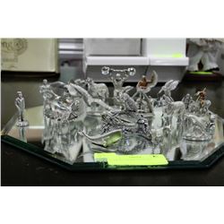 OVER 20 PEWTER FIGURINES