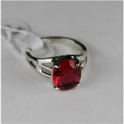 .925 SILVER LAB RUBY RING