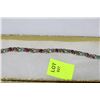 Image 1 : .925 SILVER RUBY & EMERALD BRACELET