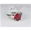 Image 1 : .925 SILVER LAB RUBY RING SIZE:9