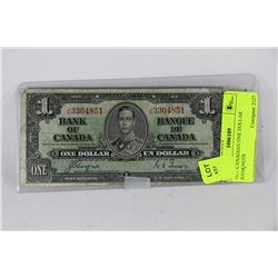 1937 CANADIAN ONE DOLLAR BANKNOTE