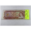 Image 1 : 1974 CANADIAN TWO DOLLAR BANKNOTE