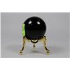 Image 1 : MYSTIC BLACK GLASS SPHERE WITH STAND