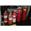 Image 1 : LOT OF 5 ASSORTED CHARGED FIRE EXTINGUISHERS