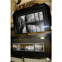 PAIR OF BLACK & WHITE FRAMED & MATTED NATURE