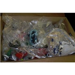 BOX OF JEWELLERY BEADS