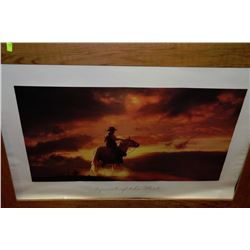 SPIRIT OF THE WEST FRAMED COWBOY PICTURE