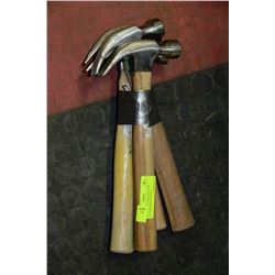 BUNDLE OF FOUR NEW CLAW HAMMERS