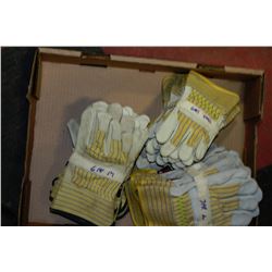 BOX OF 19 PAIRS NEW ASSORTED WORK GLOVES