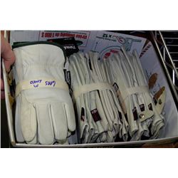 BOX OF 17 PAIRS OF NEW LEATHER WATSON & THINSULATE