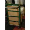 Image 1 : GREEN HEAVY DUTY PUSH CART NOT INCLUDING CONTENTS