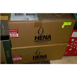 2 BOXES OF HENNA OIL LAMPS