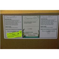 BOX WITH FOUR 4L CLEARVIEW RTU GLASS CLEANER