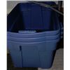 Image 1 : 3 RUBBERMAID STORAGE TOTES (NO LIDS)