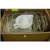 Image 1 : BOX OF PYREX BAKEWARE AND ASSORTED GLASSWARE