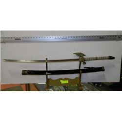 KATANA SAMURAI SWORD W/DRAGON HILT &
