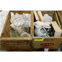 2 WOODEN AMMUNITION BOXES WITH CONTENTS