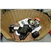 Image 1 : LARGE BASKET WITH CANON REBEL, CAMERA WITH LENSES