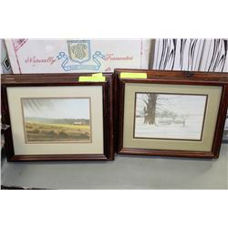 SET OF 2 JAMES BESSEY SIGNED PRINTS, FRAMED AND