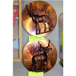 SET OF 2-VINTAGE GASTONE COPPER PICTURES INCLUDING