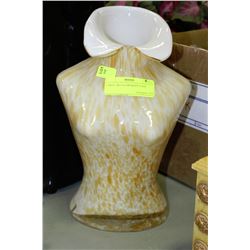 LARGE ART GLASS BODY VASE
