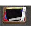 Image 1 : BOX OF PET SUPPLIES INCLUDING LEASHES, SWEATERS,
