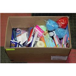BOX OF BATH ITEMS AND MORE