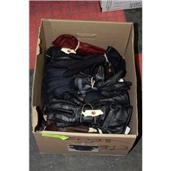 BOX OF15  ASSORTED FALL/WINTER GLOVES INCLUDING
