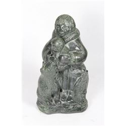 "SNOWSHOER&FRIENDS" SOAPSTONE STYLE WOLF ORIGINAL