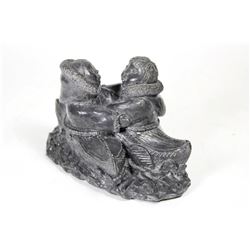 "KAYAKERS" SOAPSTONE STYLE WOLF ORIGINAL
