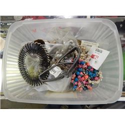 BIN OF ASSORTED JEWELRY